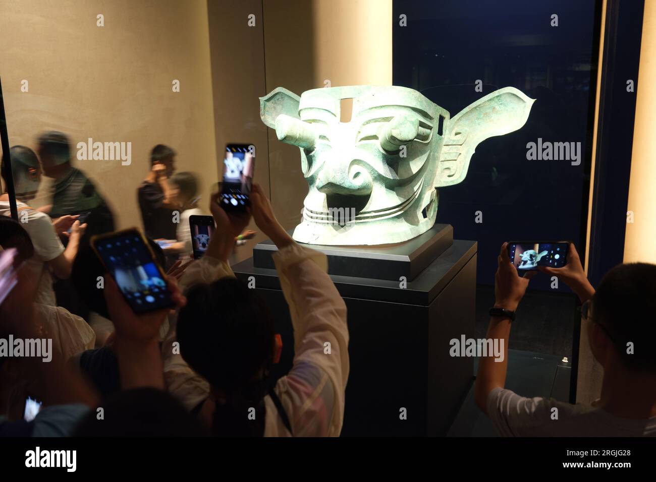 People visit the new Sanxingdui Museum in Chengdu City, southwest China ...