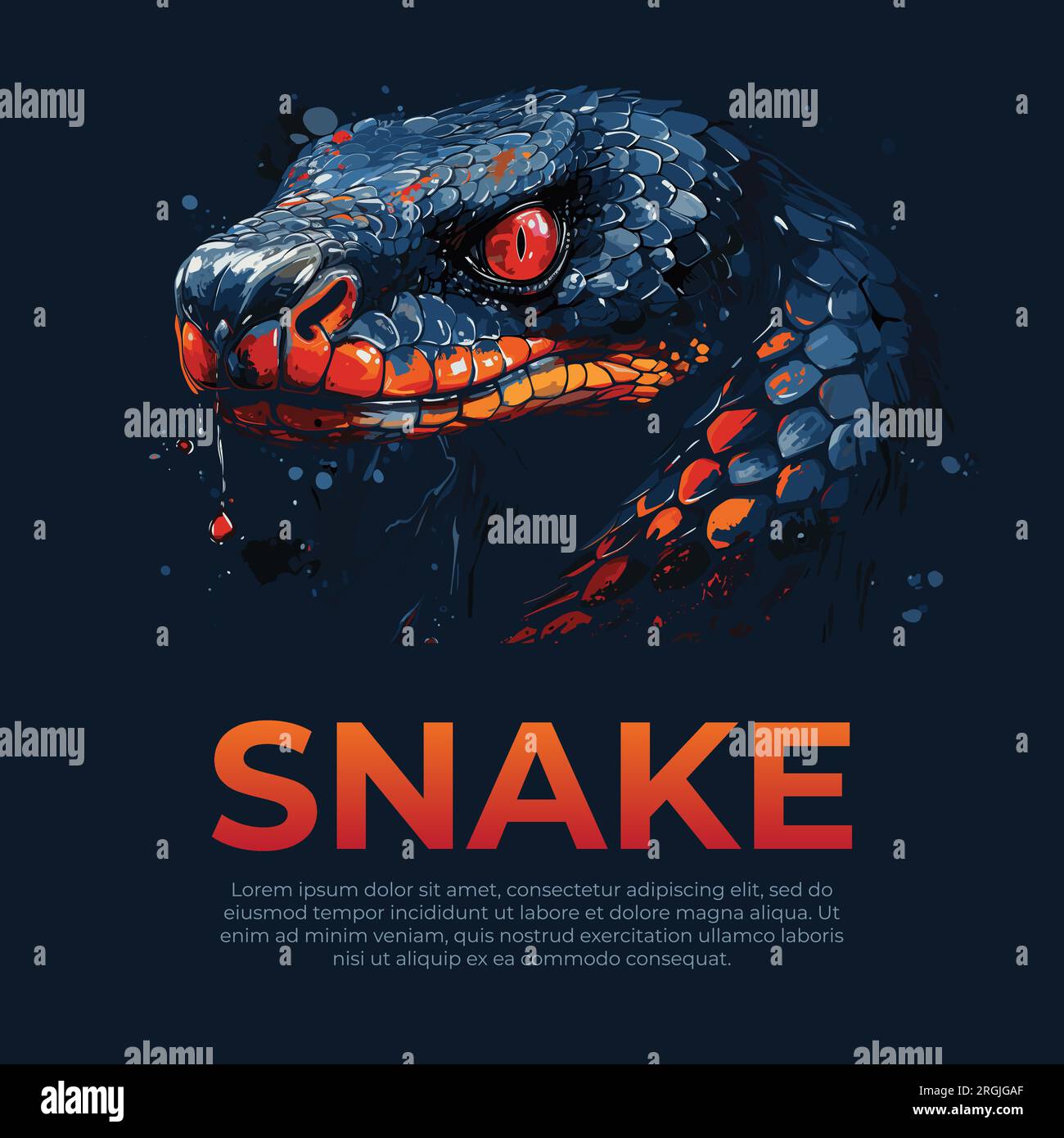 Snake Mascot Logo Design Vector Illustration, Snake Logo Stock Vector