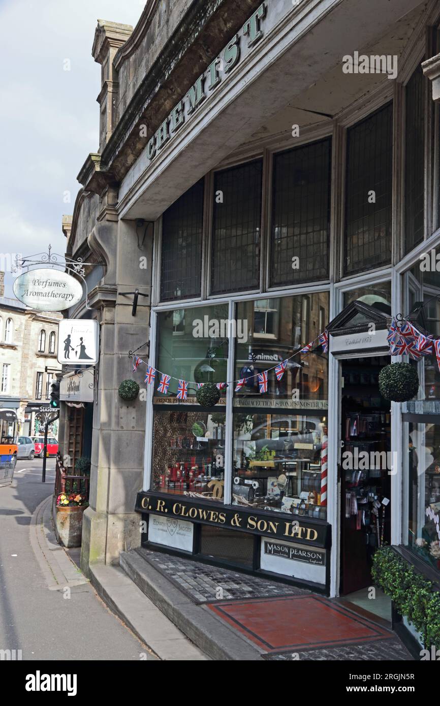 Shop of C R Clowes & Son, Buxton, Perfume and Aromatherapy Stock Photo