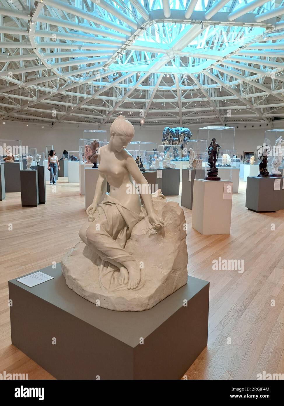 Mexico City, Mexico - July 19, 2023: The Rodin Era Exhibition Hall in the Soumaya Museum with the most important works of the French sculptor Stock Photo