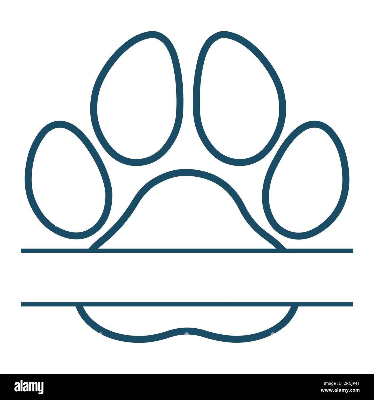 Paw print outline