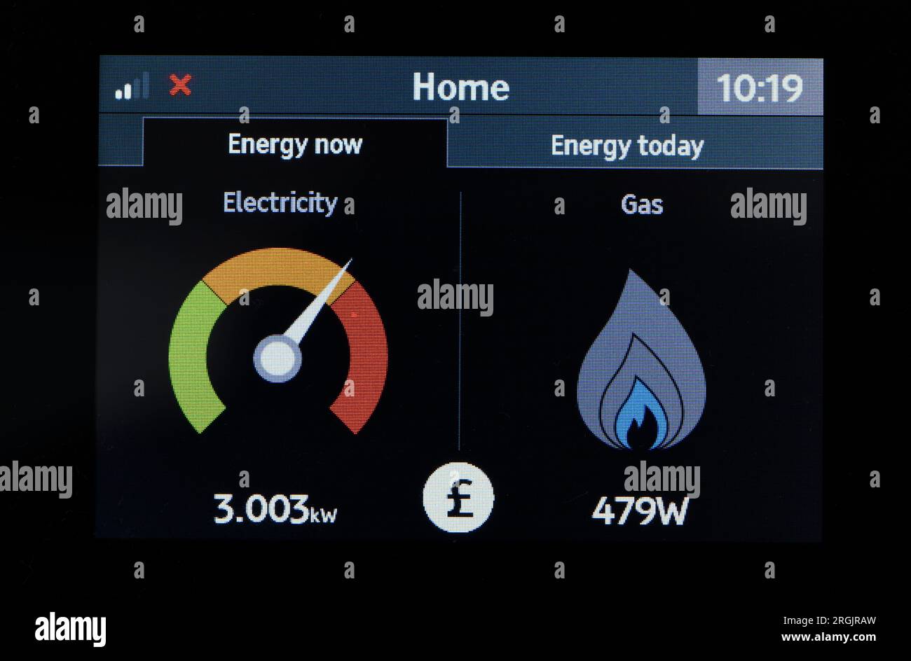 Smart meter display Stock Photo Alamy
