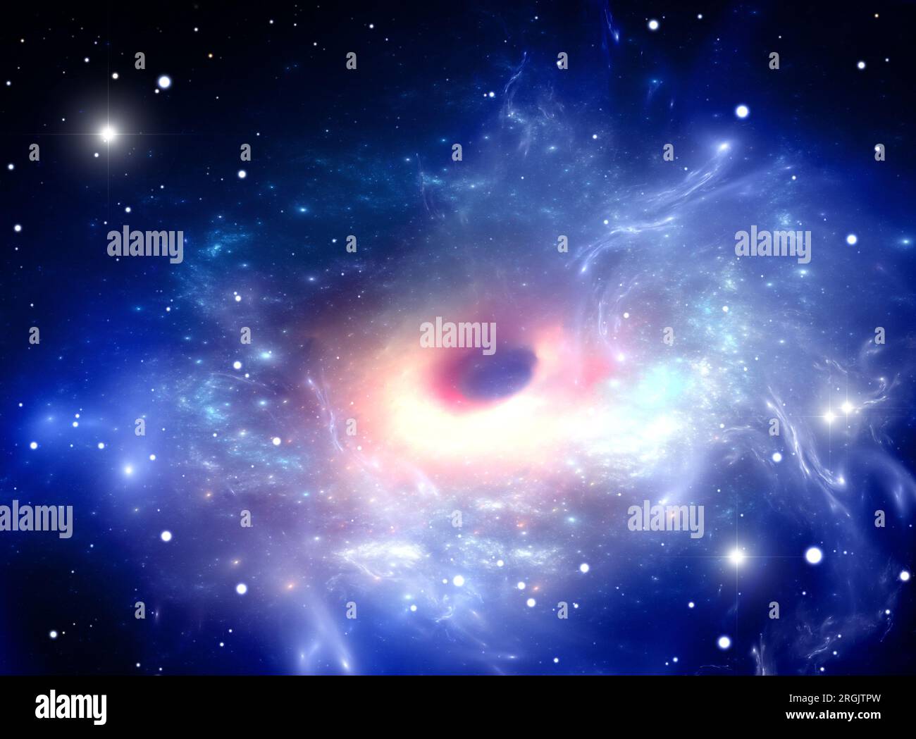 Supermassive black hole at the Milky Way Galactic Center Stock Photo