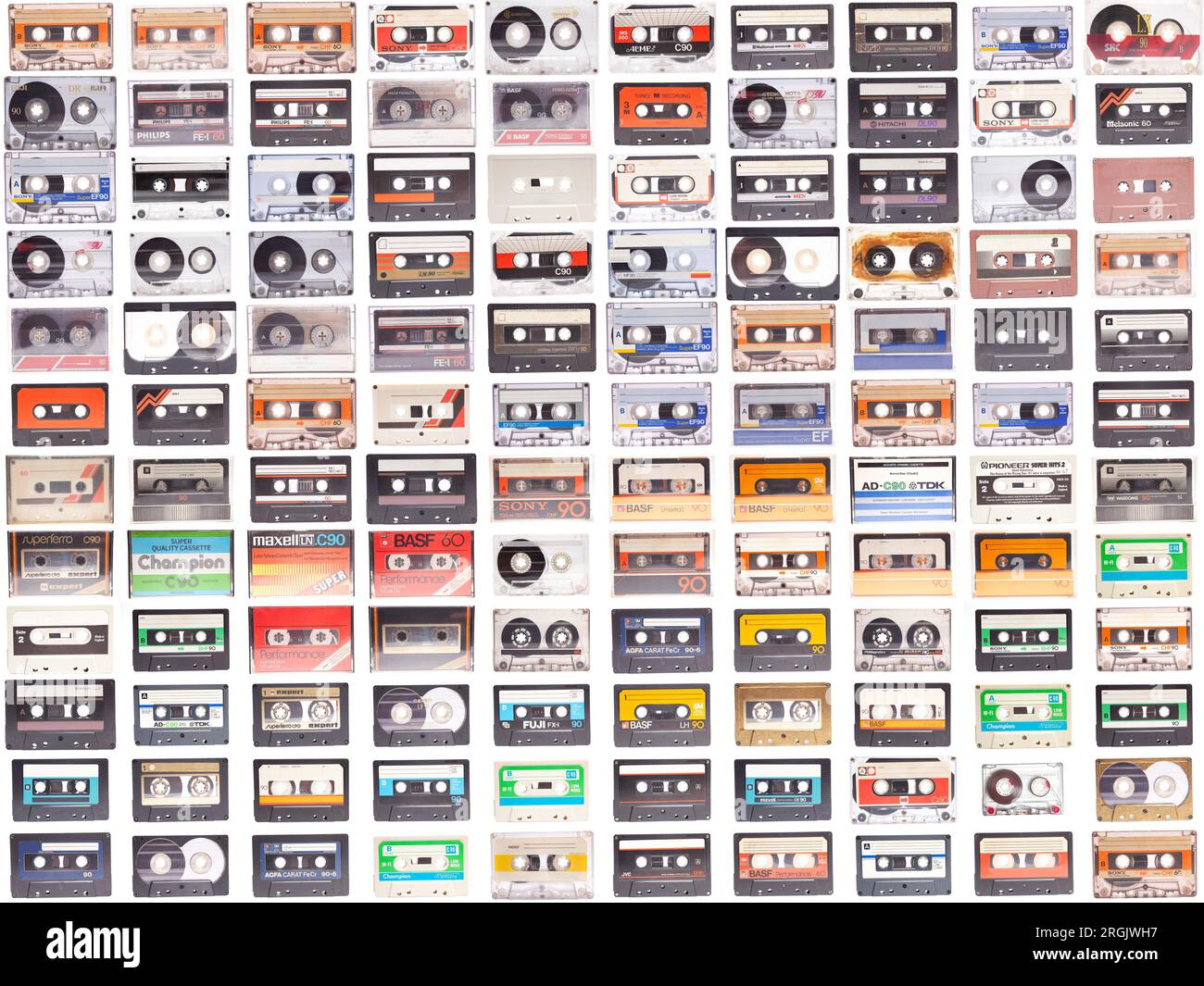 Moscow, Russia, August 05, 2023 Collage of various vintage audio