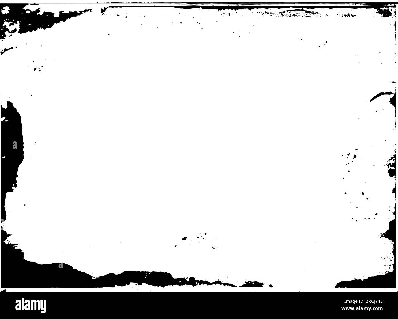 Frame with vectorized worn out textures, grainy texture. Frame in A4