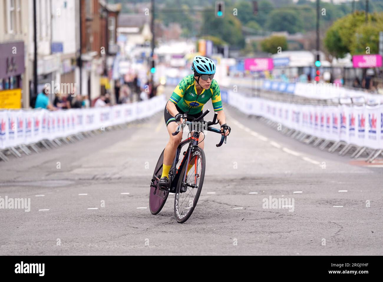 Brazil’s Amanda Antunes de Paiva competes in the Women’s C3 Individual Time Trial on day eight of the 2023 UCI Cycling World Championships in Dumfries, Scotland. Picture date: Thursday August 10, 2023. Stock Photo
