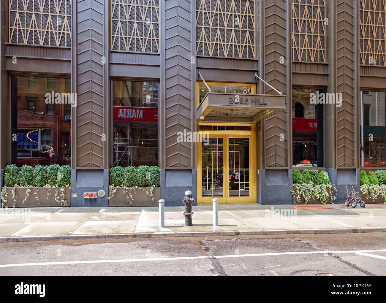 NoMad Rose Hill, an Art Decostyled residential condo building named for the neighborhood, is a