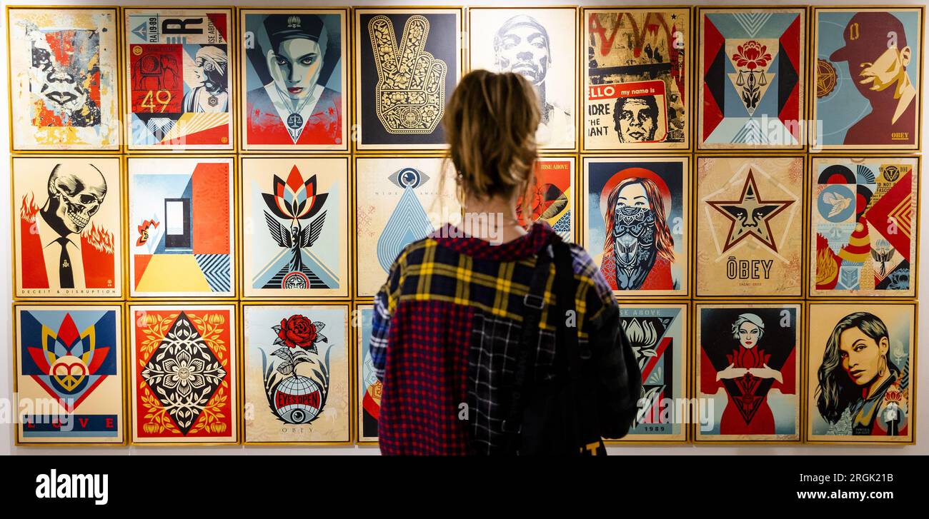 AMSTERDAM - The exhibition of street artist Shepard Fairey in the STRAAT  Museum. The American artist is best known for his famous HOPE poster of  Barack Obama. ANP SEM VAN DER WAL, image size:1300x727