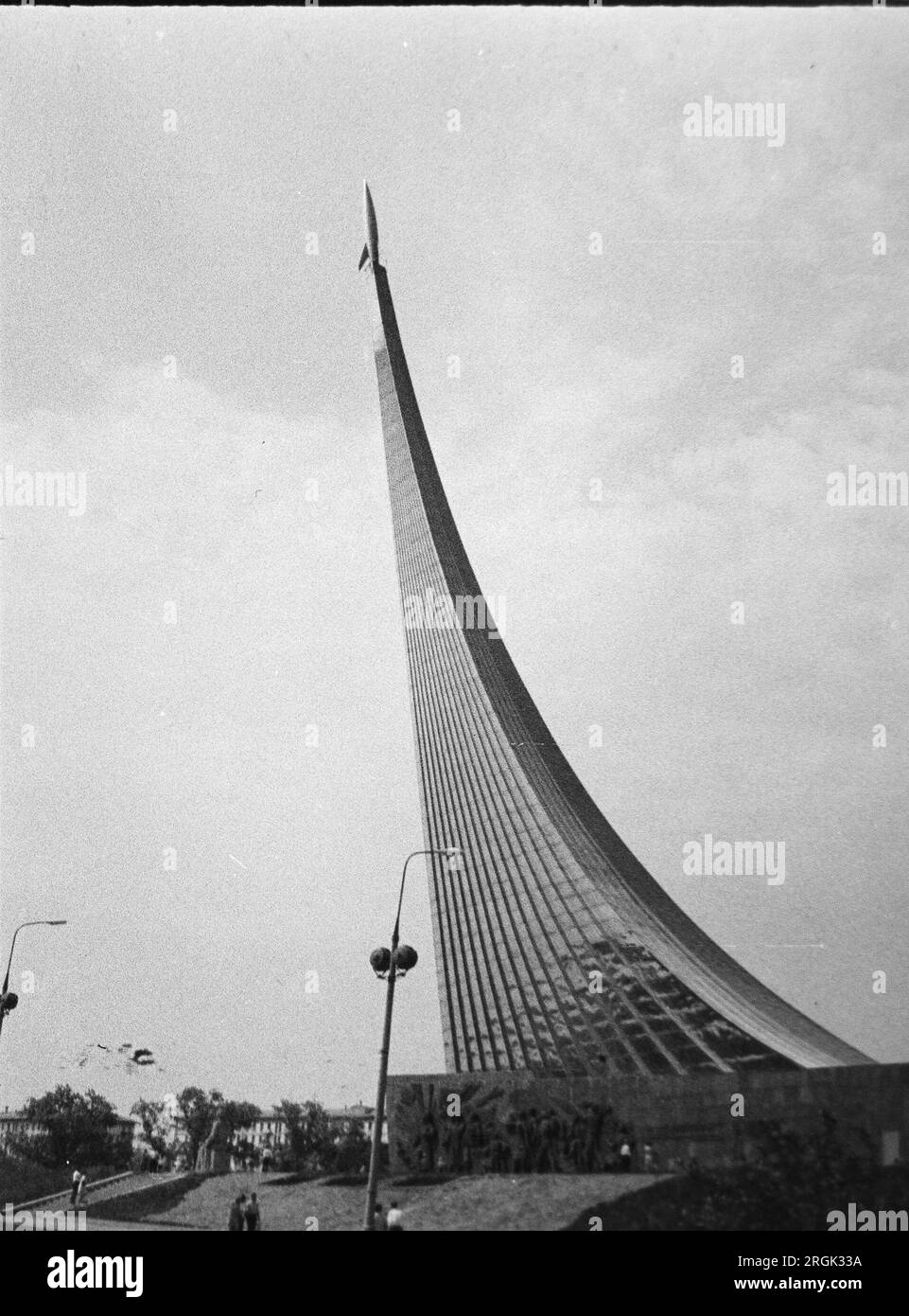 1970s: Monument to the Conquerors of Space at Moscow Russia Soviet