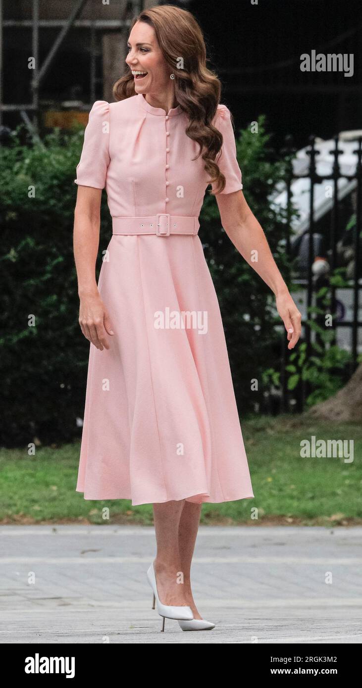 Oleander pink cheap tea length dress