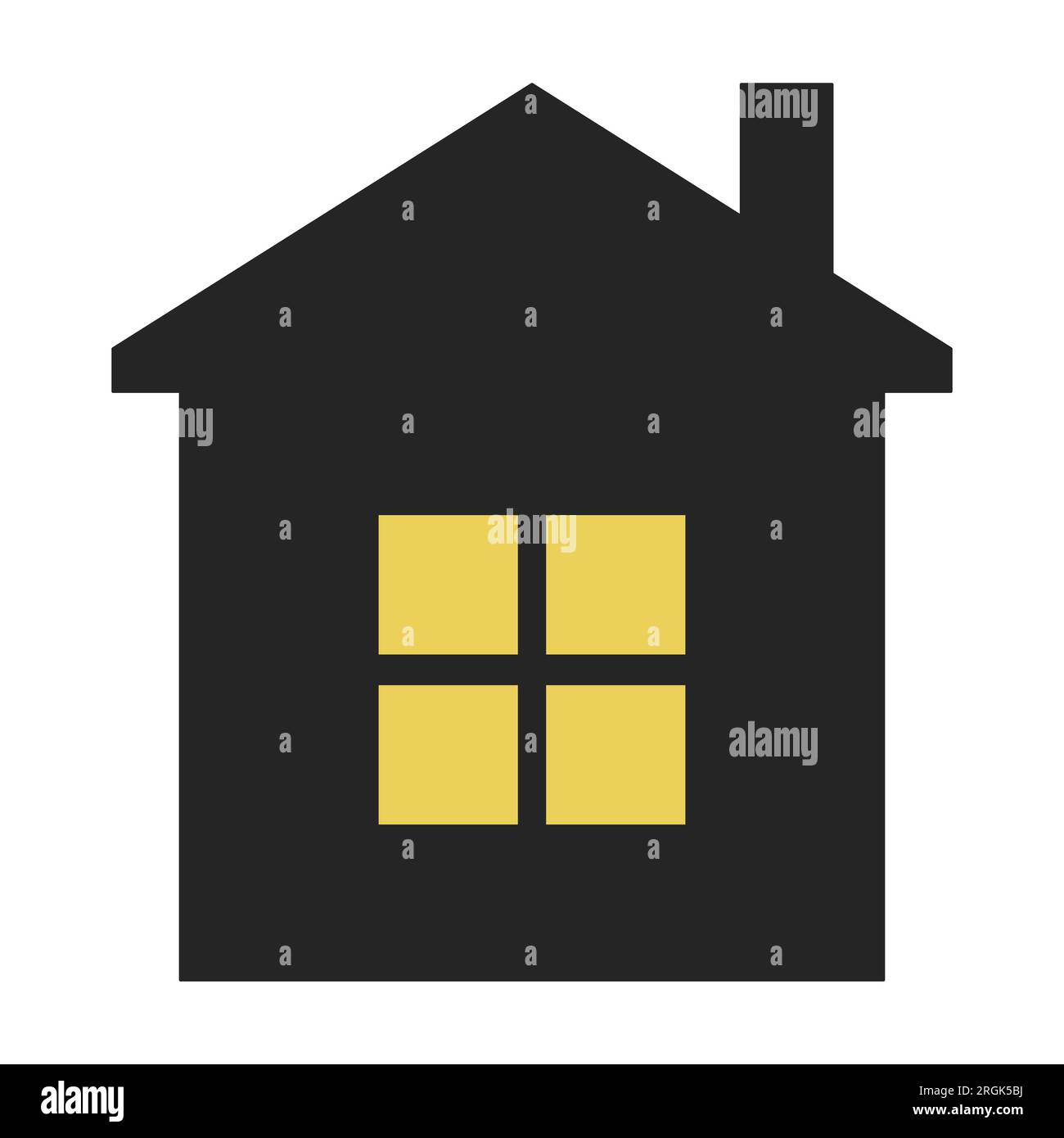 Real estate building flat line color isolated vector object Stock Vector