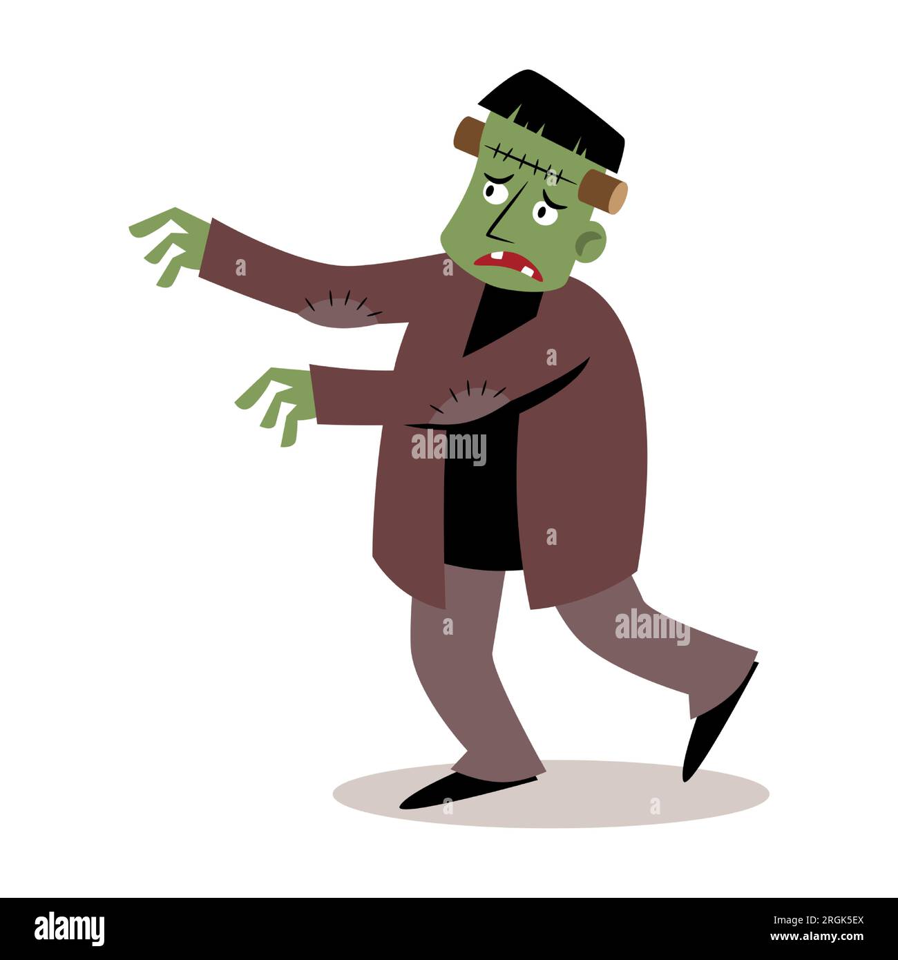 Frankenstein . Halloween cartoon characters . Vector Stock Vector Image ...