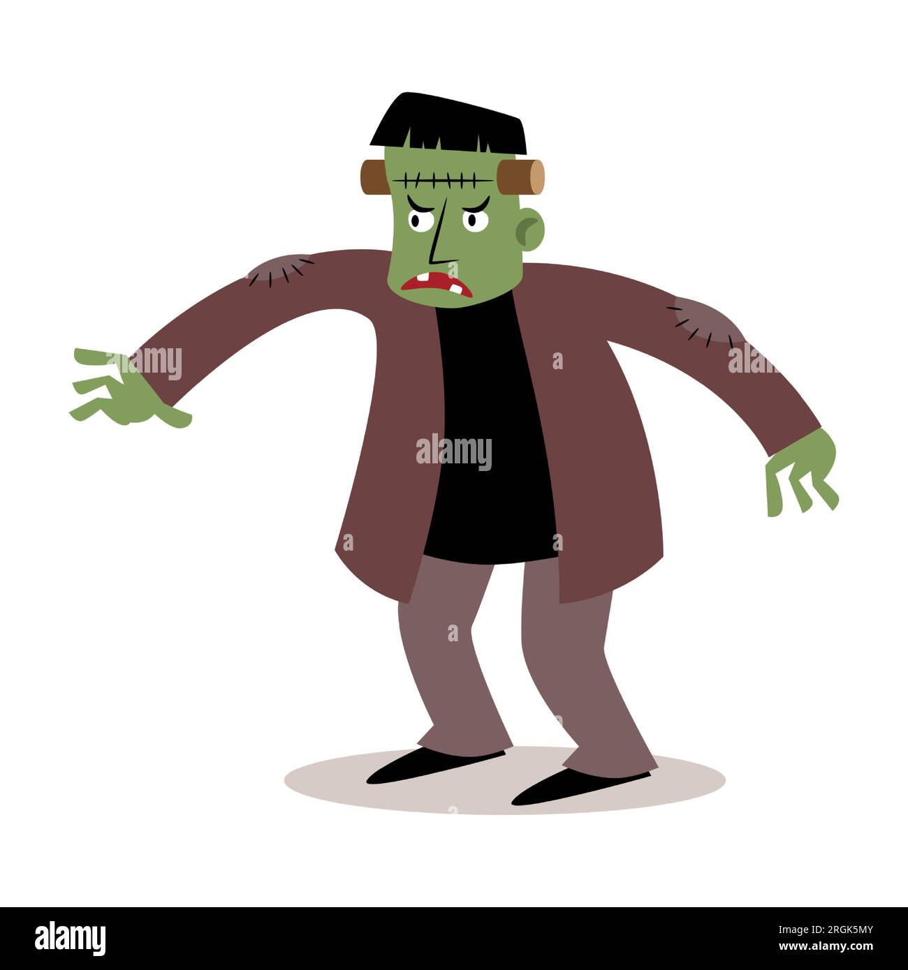 Frankenstein . Halloween cartoon characters . Vector Stock Vector Image ...