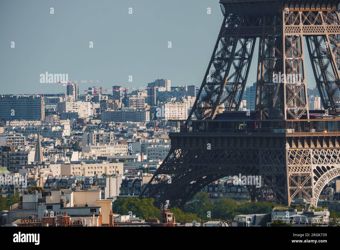 Eiffel Tower Under Clear Blue Sky Stock Photo