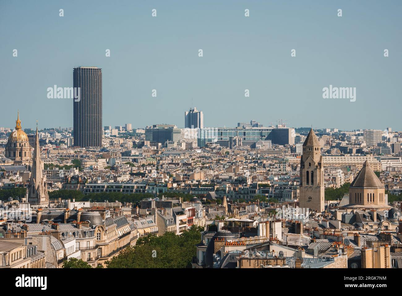 Paris Cityscape View from Eiffel Tower Stock Photo