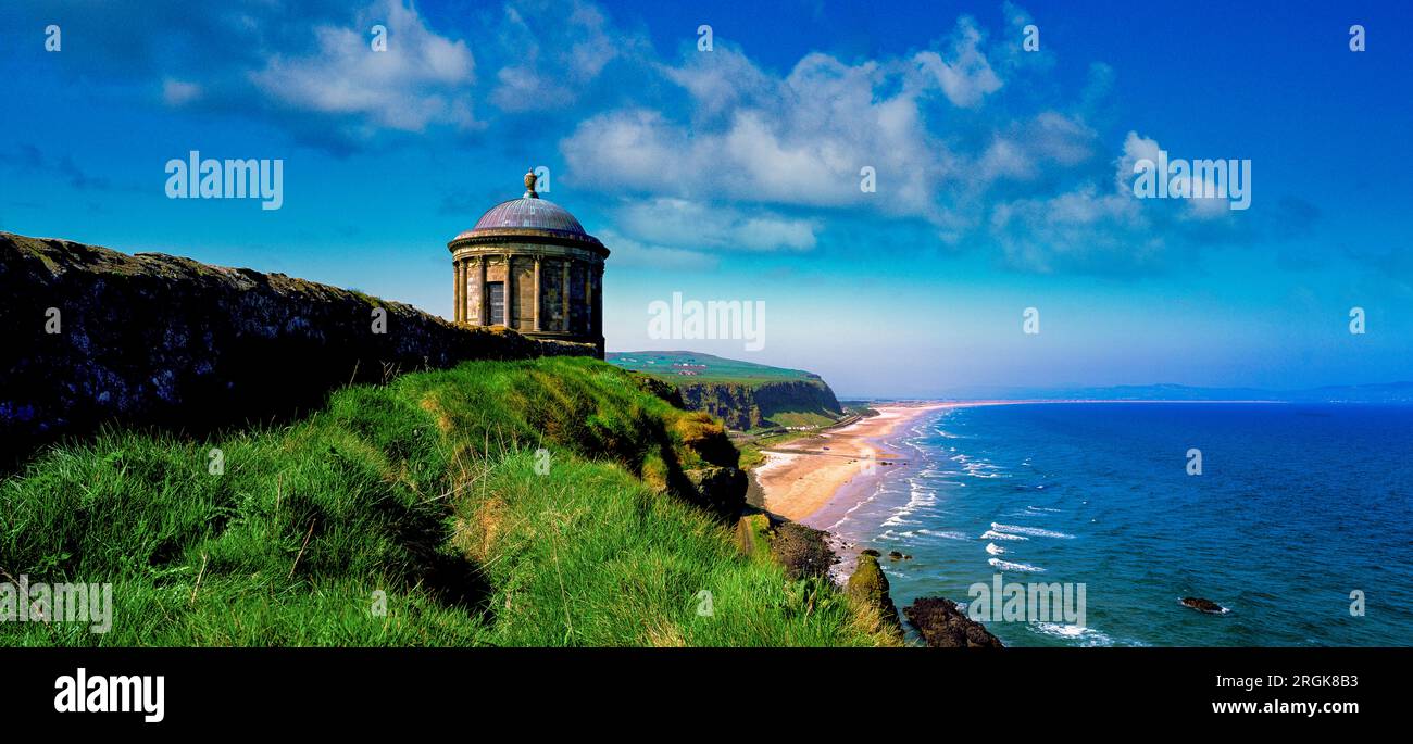 Mussenden Temple on the Downhill Estate, County Londonderry, Northern Ireland Stock Photo