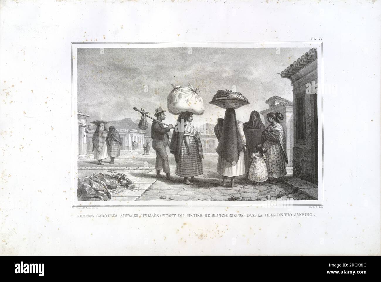Femmes cabocles (sauvages civilisés) vivant du métier de blanchisseuses ...