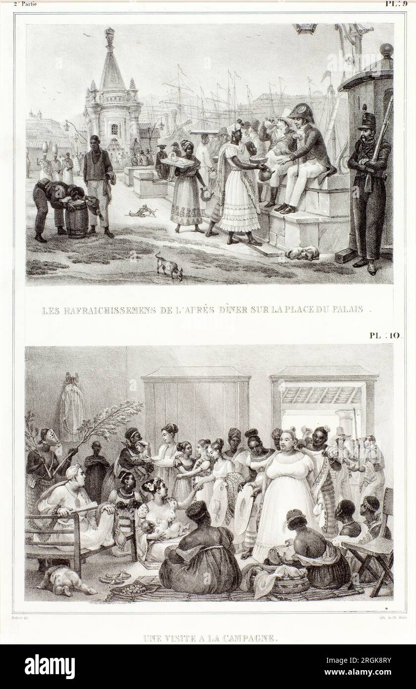 Les rafraichissemens de l´après dîner sur la place du palais 1835 by ...