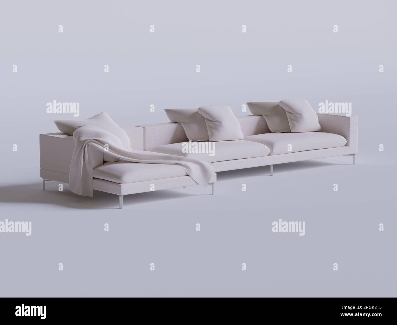 Realistic Sofa made and rendered by 3D software for decoration