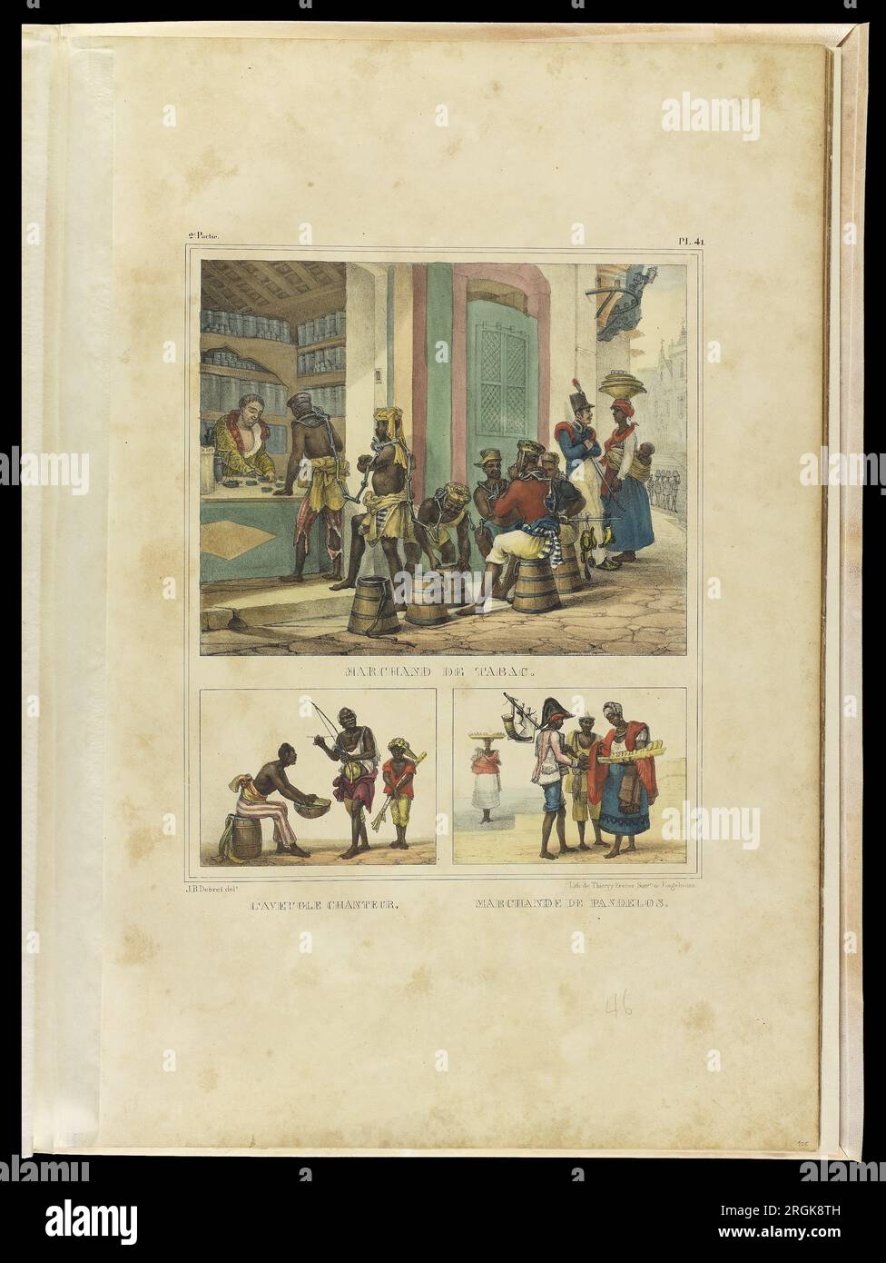 Marchand de tabac 1835 by Thierry Frères Stock Photo