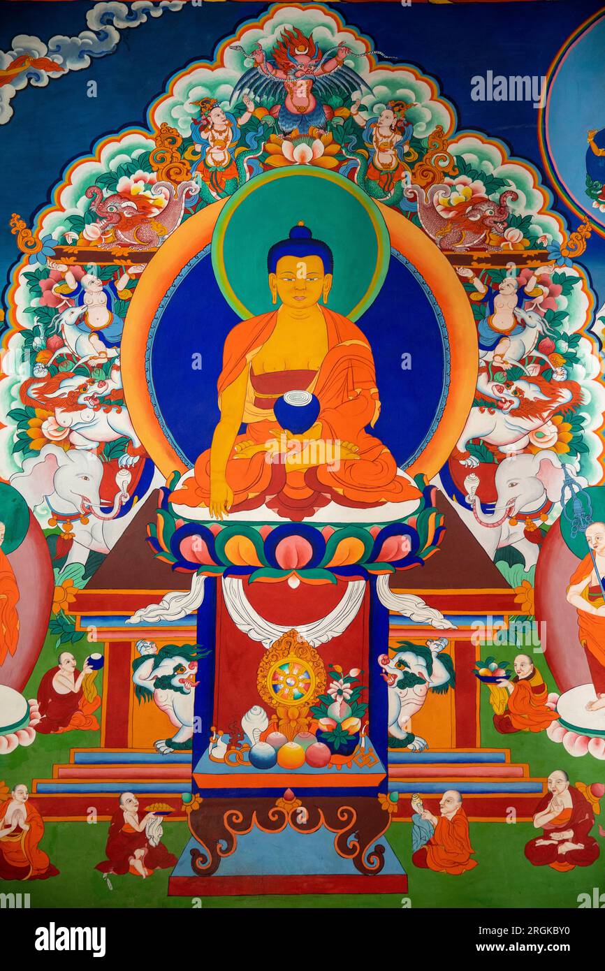 India, Ladakh, Zanskar, Karsha, monastery, Lhakang Prayer Hall