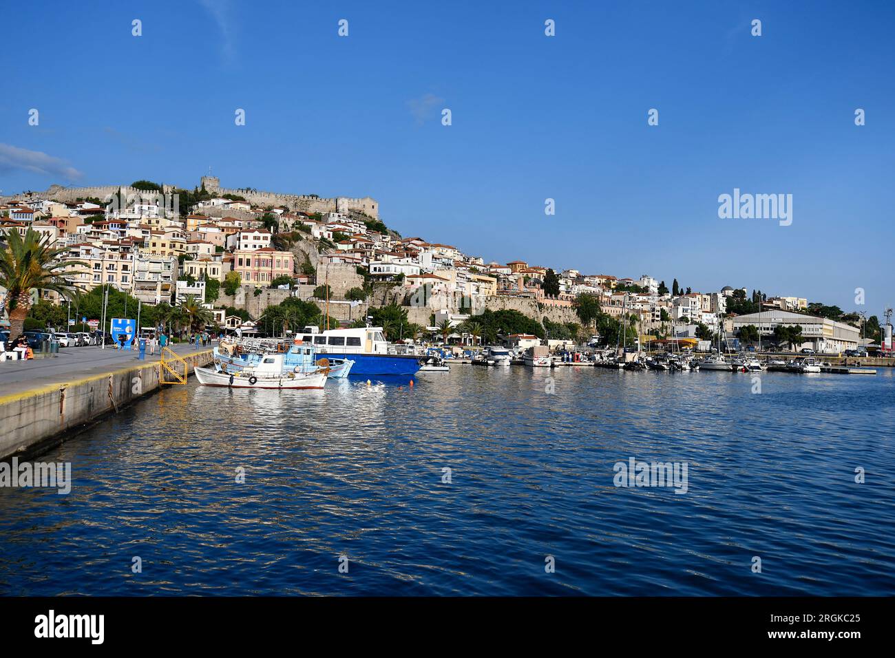 Kavala, Greece June 13, 2023 Panoramic view of the city on the