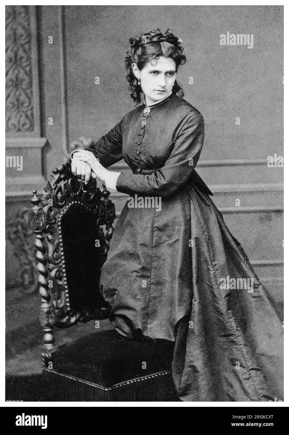 Berthe Morisot (1841-1895), portrait photograph of the French Impressionist Painter before 1895, unknown photographer Stock Photo