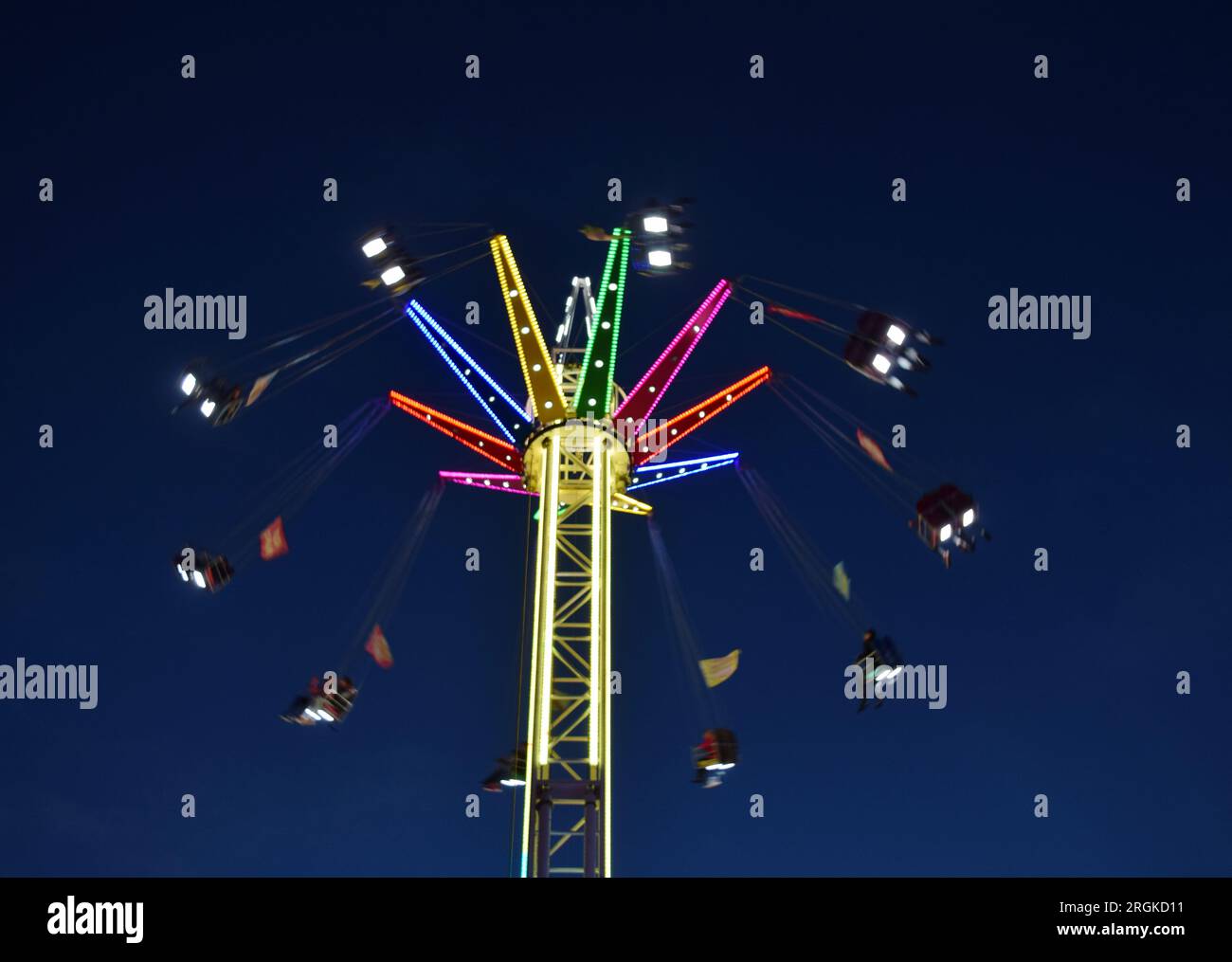 A funfair ride during the annual Banbury Michaelmas Fair. Stock Photo