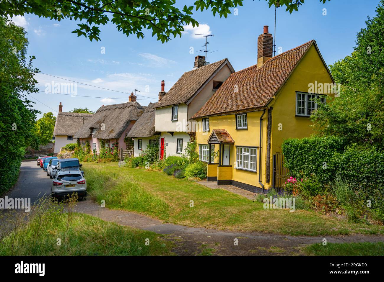 Houses in Church St, Wendens Ambo, Saffron Walden CB11 4JZ Stock Photo