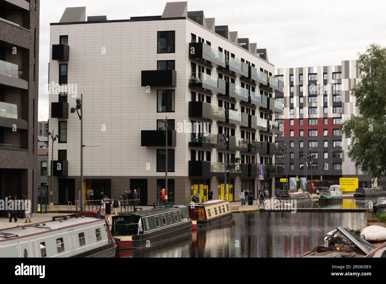 New Islington Marina apartments. Manchester UK Stock Photo Alamy