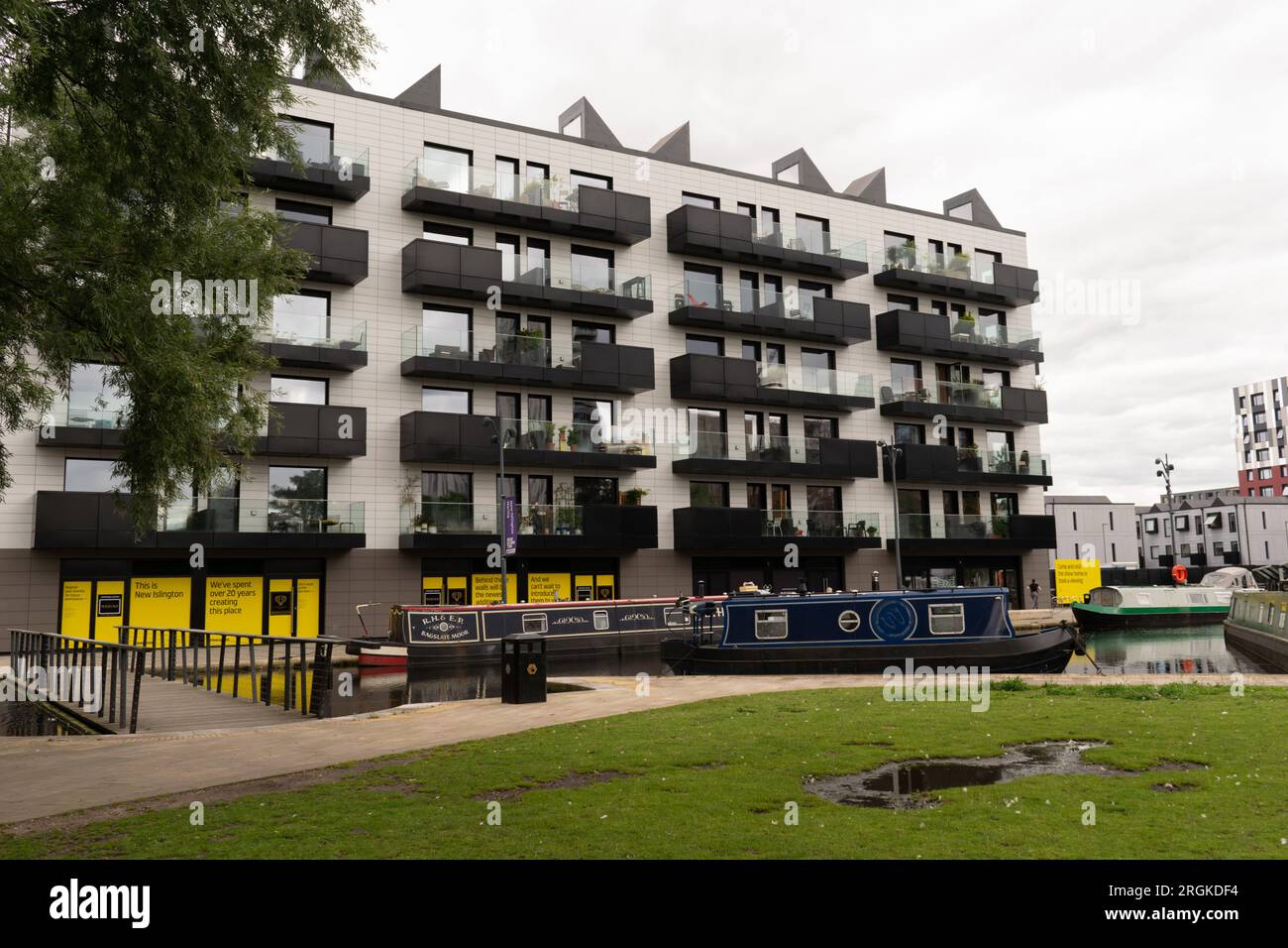 New Islington Marina apartments. Manchester UK Stock Photo Alamy