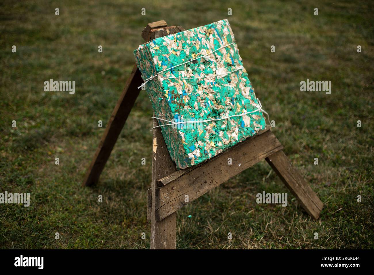 Archery target. Target for marksmanship. Piece of soft material Stock Photo Alamy