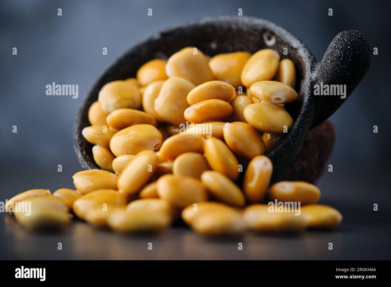 Stock Photo Of Yellow Lupini Beans In A Bowl Isolated On Black stock-photo-of-yellow-lupini-beans-in-a-bowl-isolated-on-black
