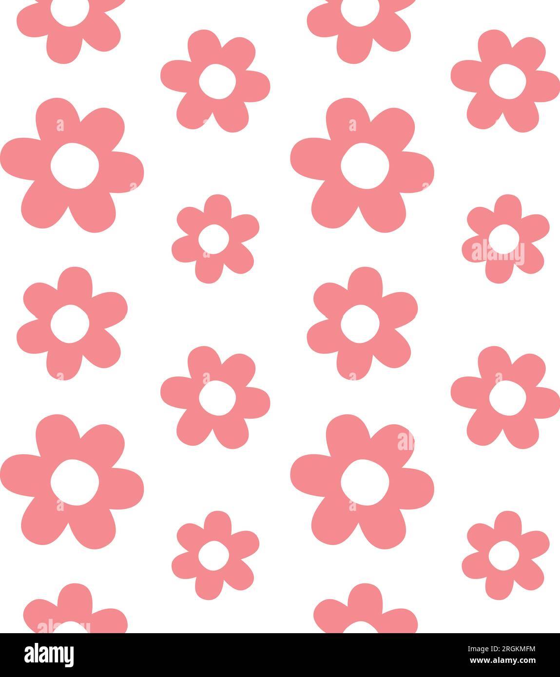Vector seamless pattern of pink groovy flower Stock Vector Image & Art