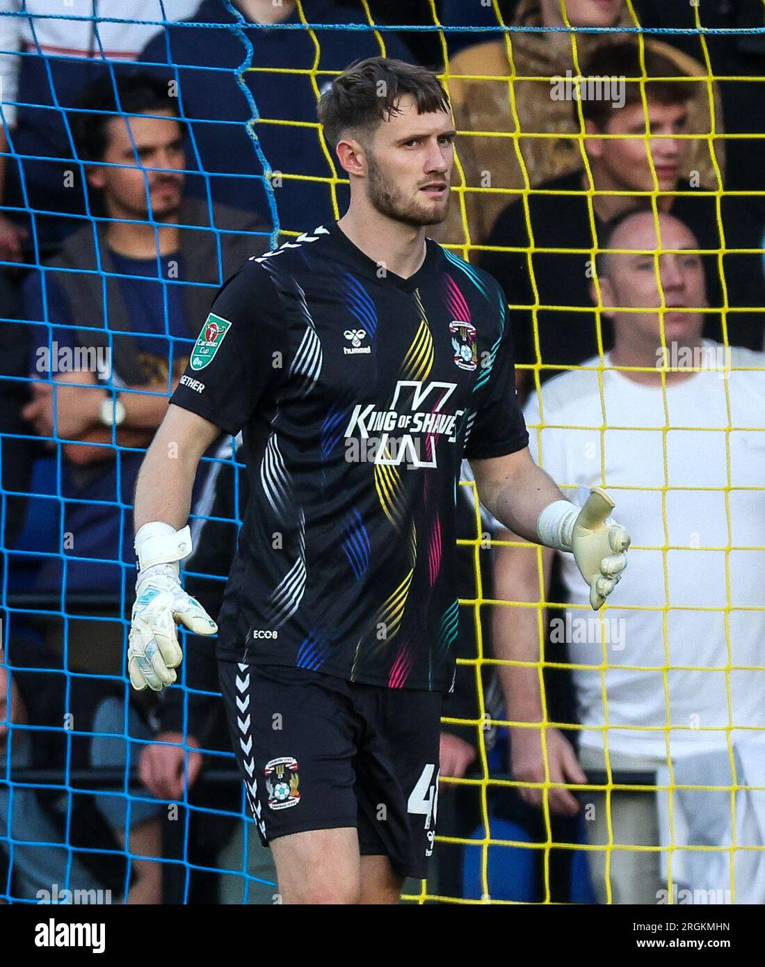 Coventry City goalkeeper Bradley Collins in action during the Carabao
