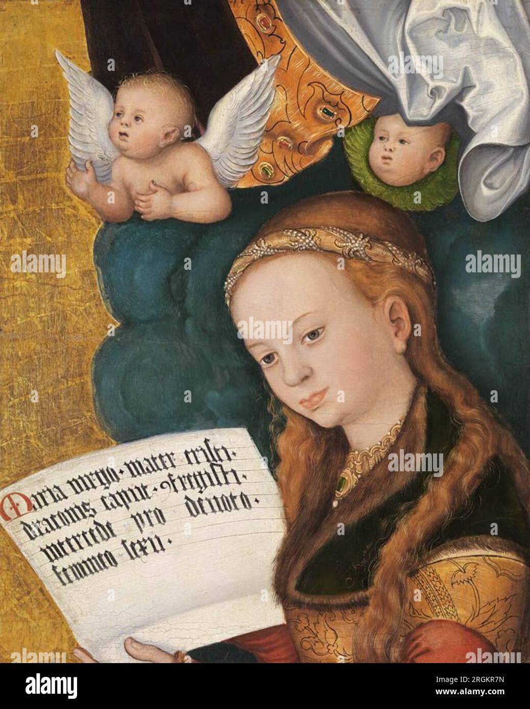 Prague Altarpiece [central panel, fragment] St Margaret circa 1520 by