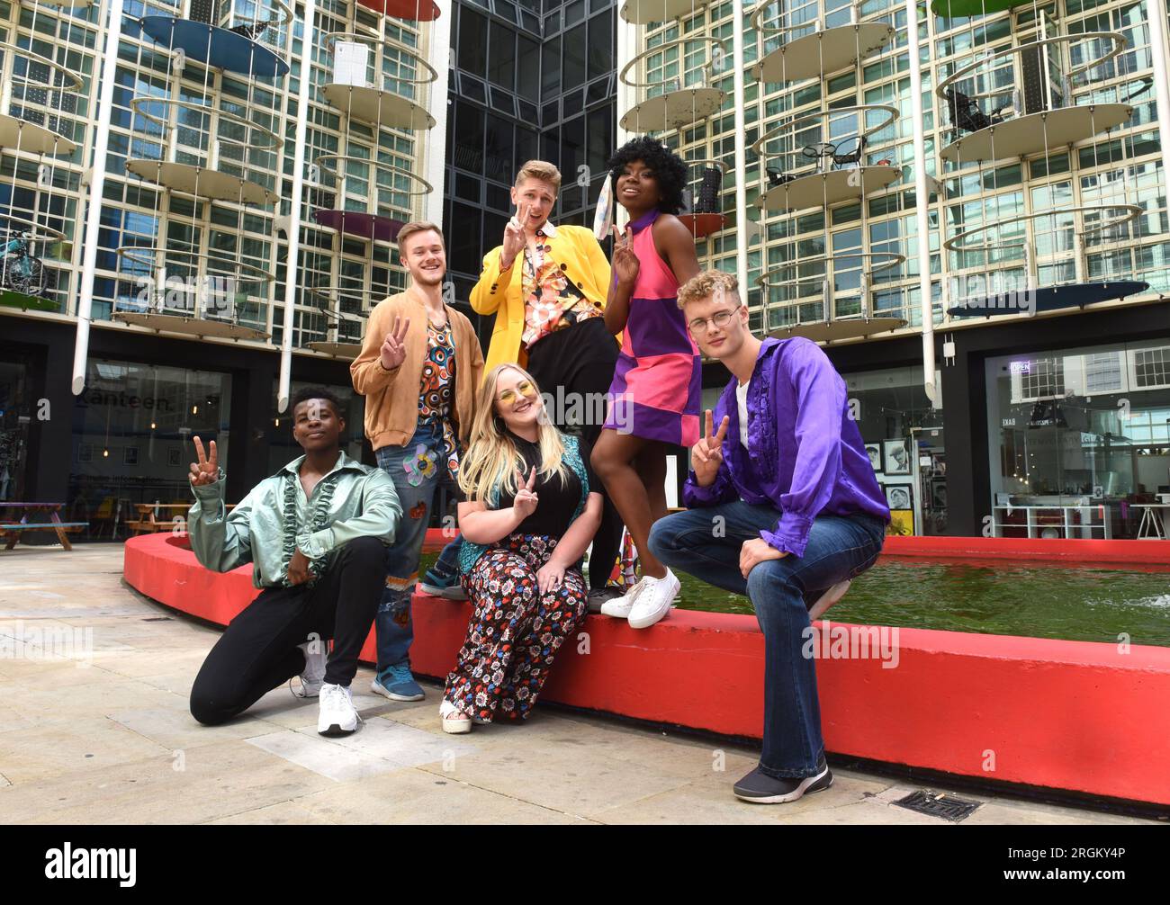 Cast members of Boogie Nights at the Custard Factory, Birmingham, 2018