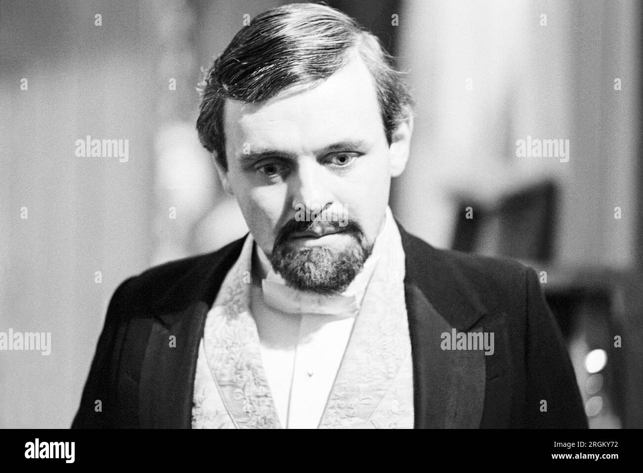 Anthony Hopkins (playing Torvald Helmer) during a break in filming of the 1973 Hillard Elkins production of Ibsen’s A DOLL’S HOUSE directed by Patrick Garland at Elstree Studios, Hertfordshire, England. Stock Photo
