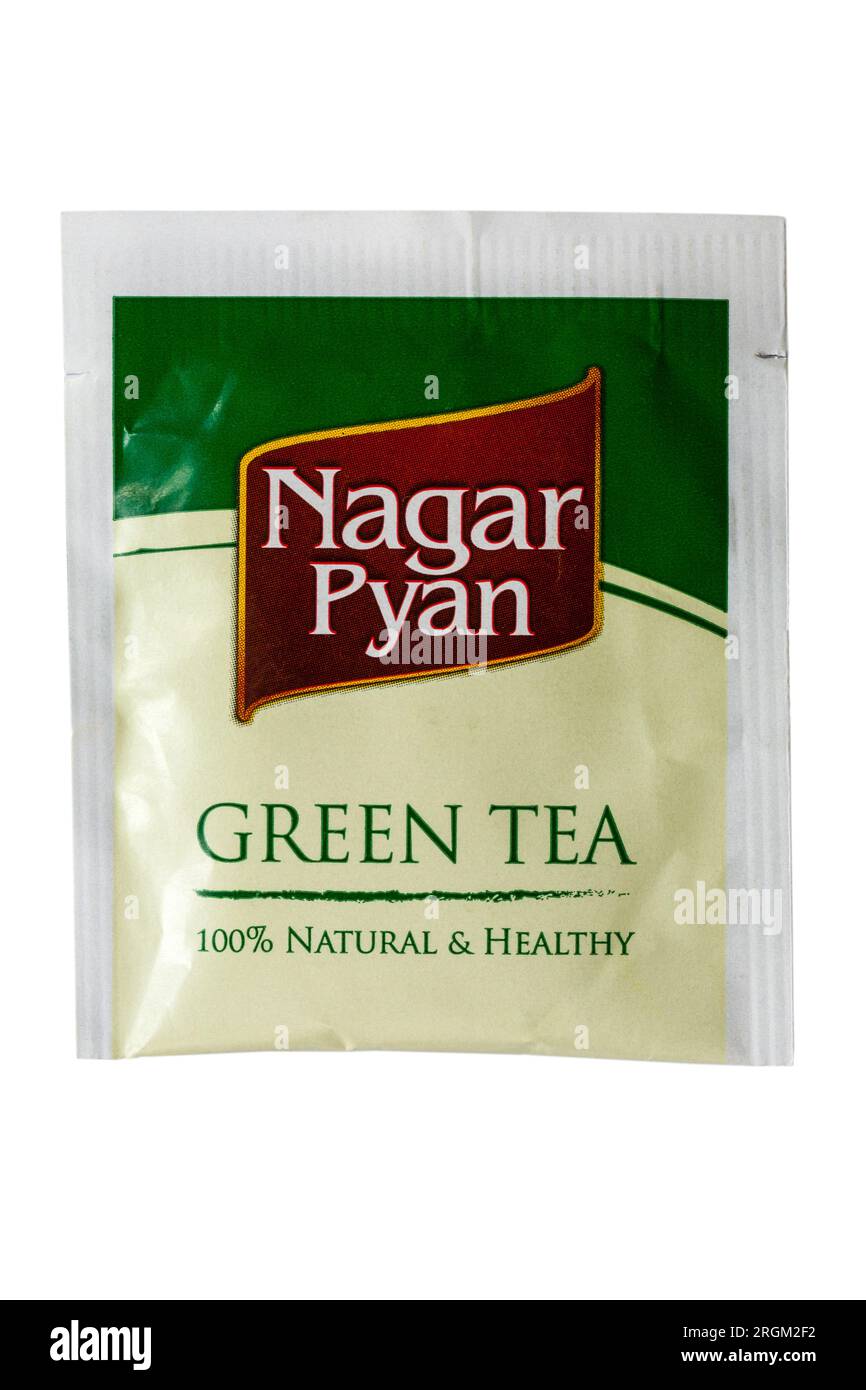 Nagar Pyan Green Tea tea bag teabag 100 natural & healthy isolated on