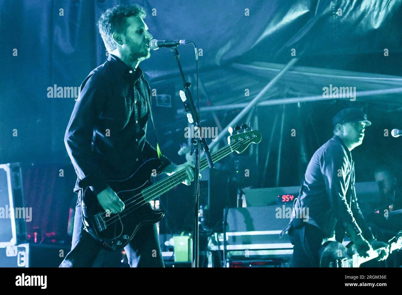 Padua, Italy. 09th Aug, 2023. Kevin Rheault and James Lynch during Dropkick Murphy's, Music Concert in Padua, Italy, August 09 2023 Credit: Independent Photo Agency/Alamy Live News Stock Photo