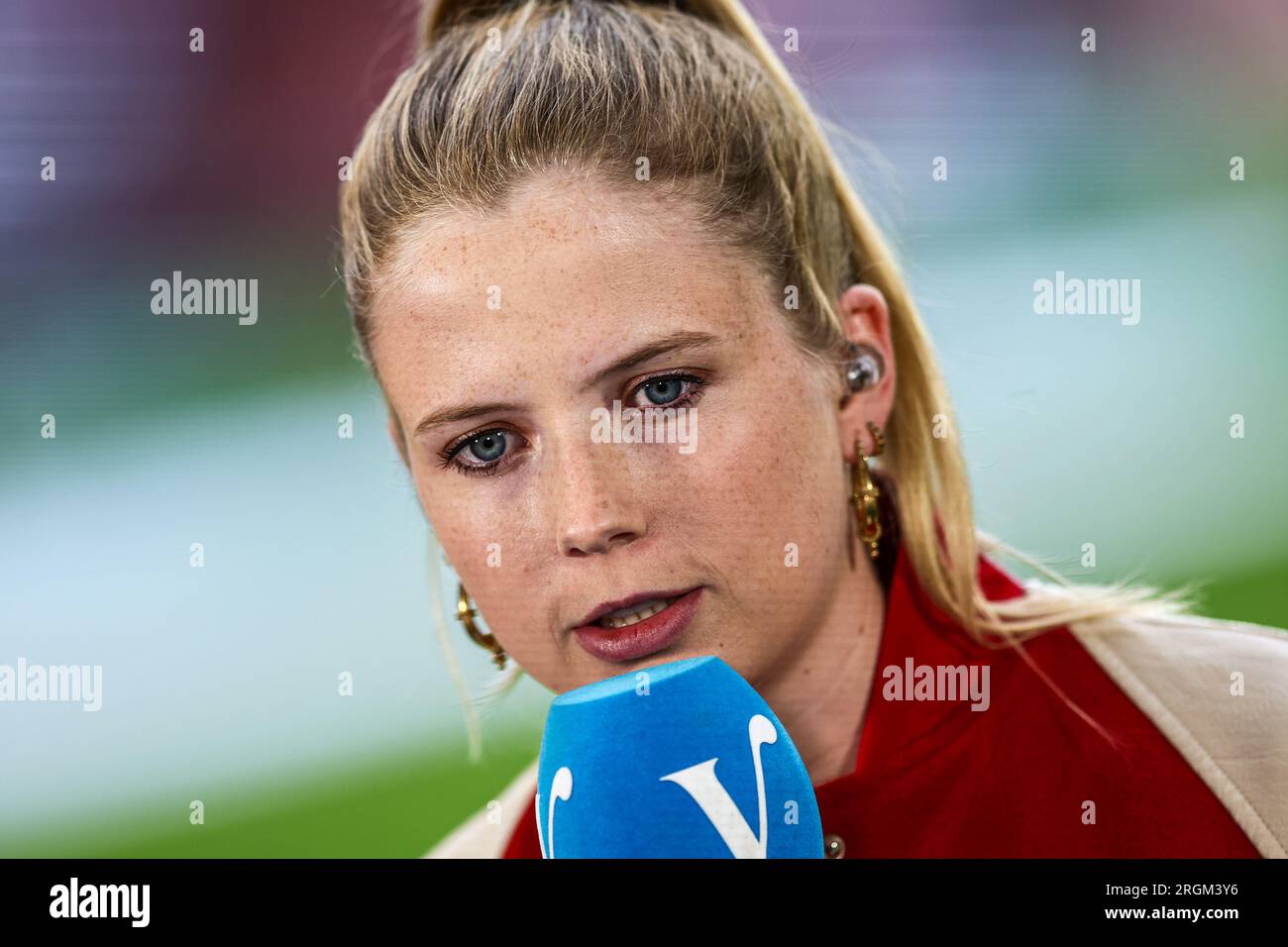 ENSCHEDE - Noa Vahle in the third qualifying round of the UEFA Conference League between FC Twente and Riga at De Grolsch Veste on August 10, 2023 in Enschede, Netherlands. ANP VINCENT JANNINK Stock Photo