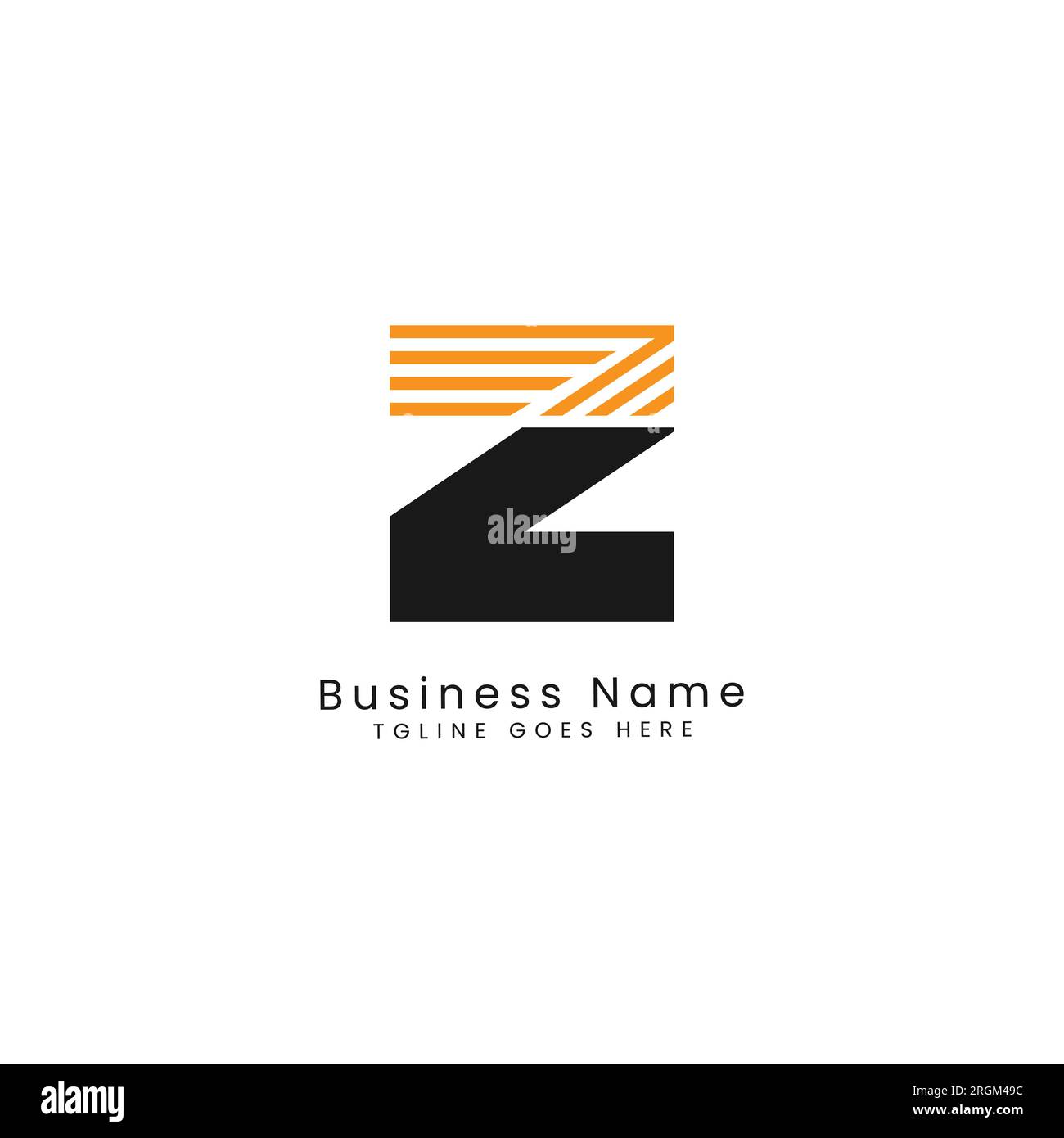 Z Letter Stock Illustration with Geometric Lines Vector Logo. Alphabet