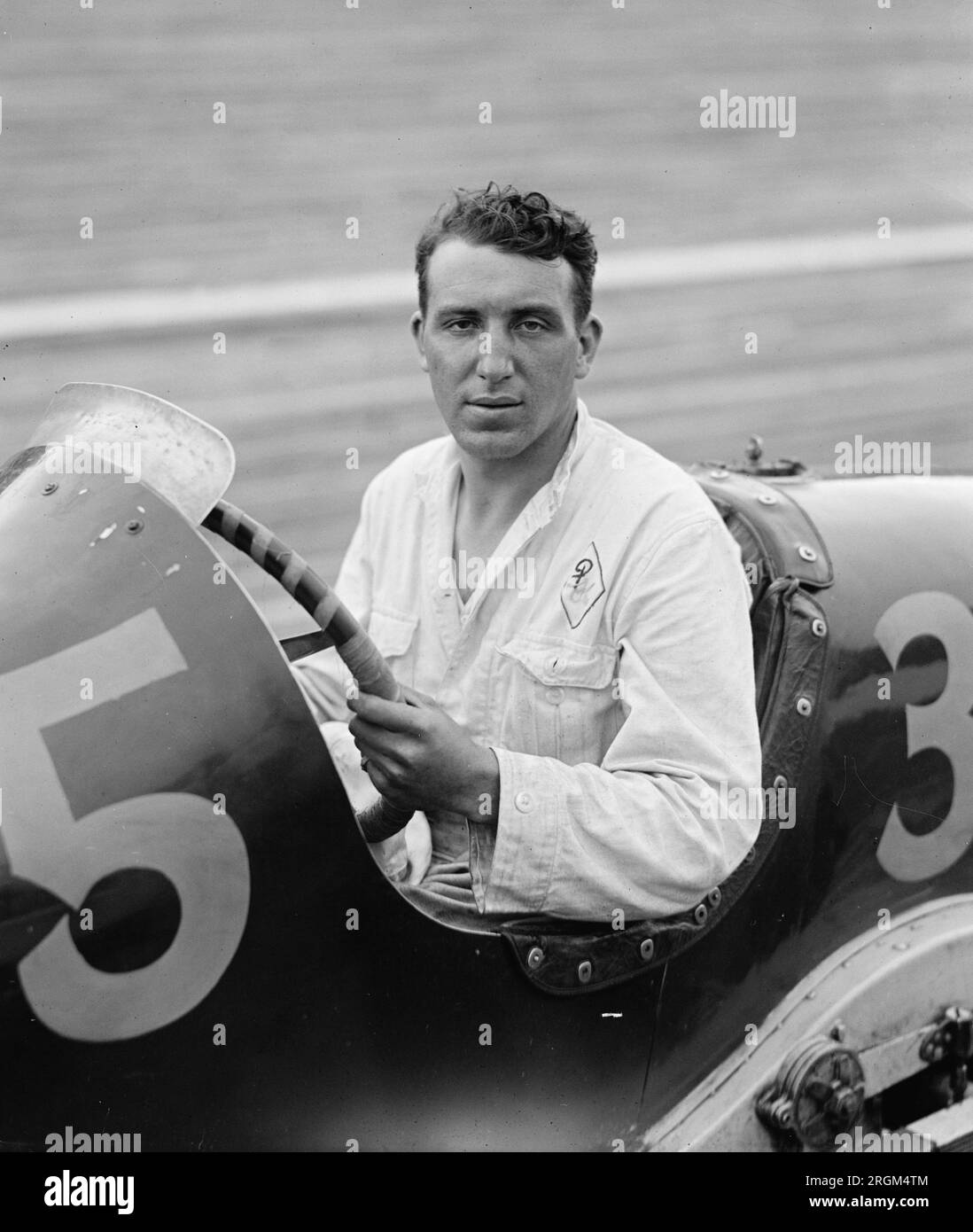 Vintage Auto Racing Race car driver Pete Kriess at Laurel Speedway ca