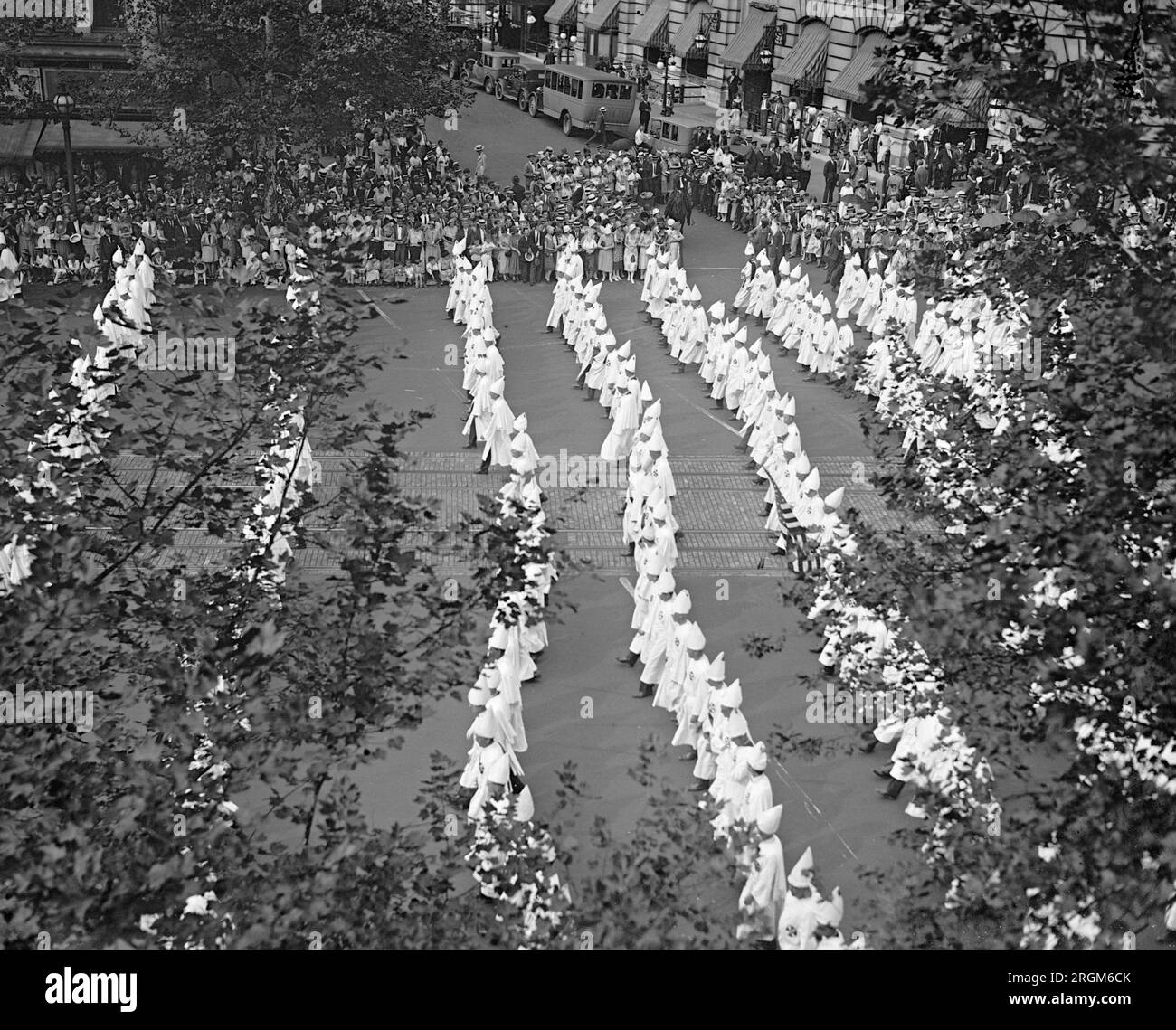 Ku Klux Klan parade (KKK) in Washington D.C. ca. 1925 Stock Photo