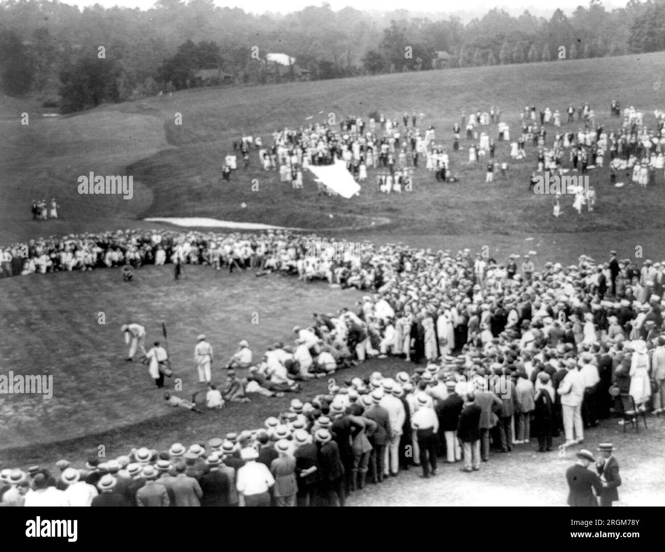 Crowd watching golf match, Washington, D.C., area ca. 1909-1932 Stock Photo