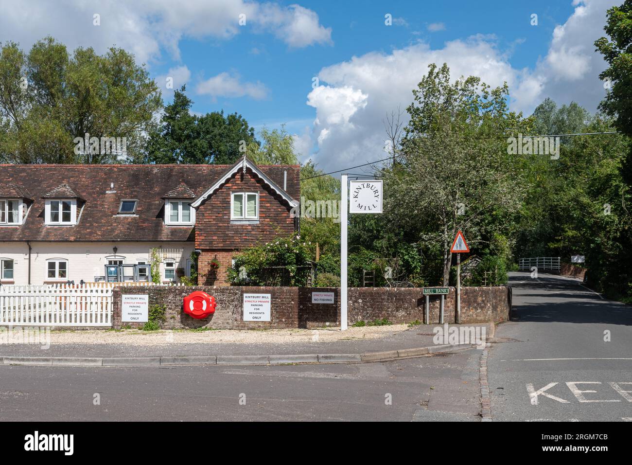 Kintbury Mill in Berkshire, England, UK, former mill on the river