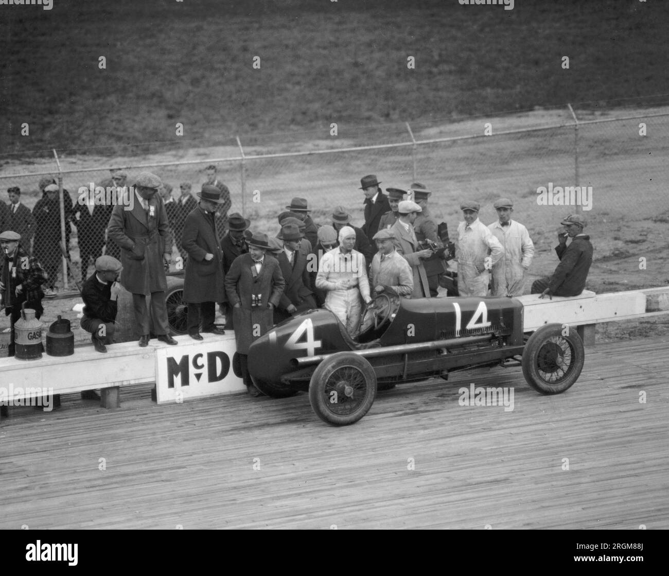 Vintage Auto Racing American race car driver Bob McDonogh, winner of