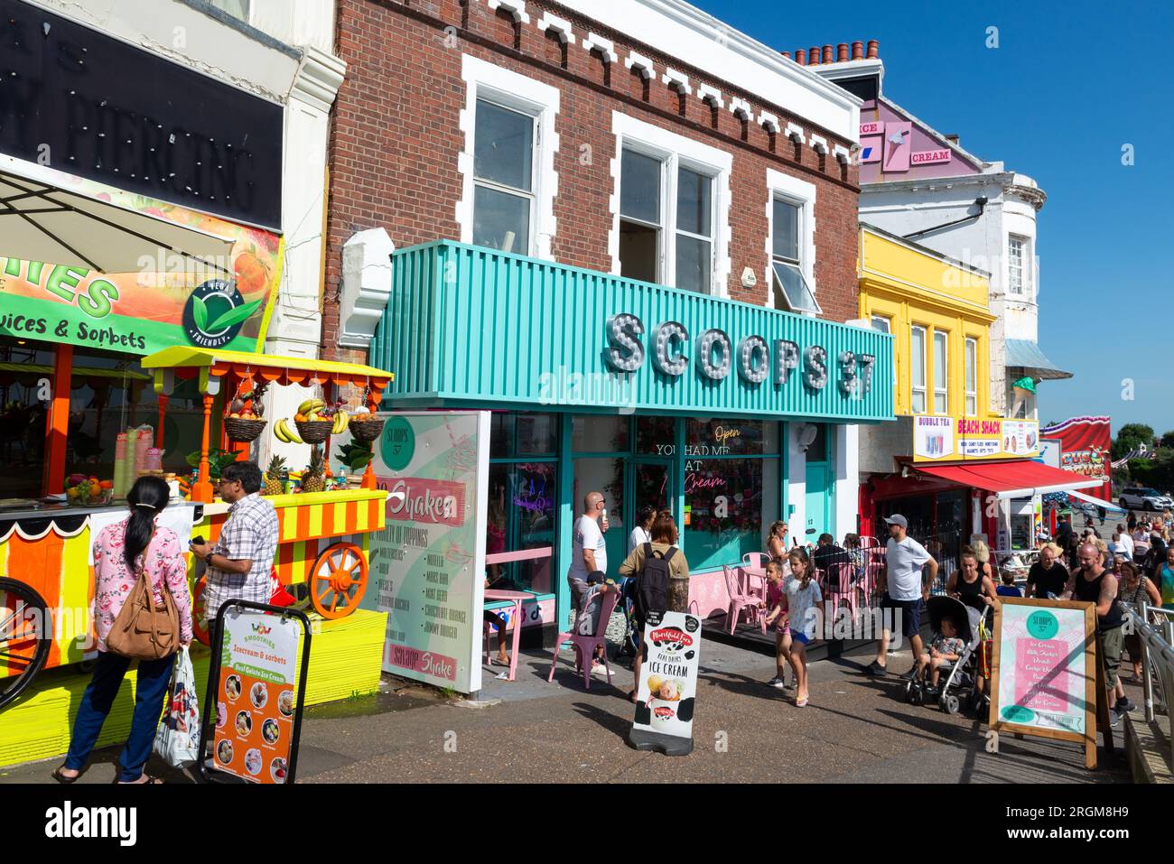Scoops Street ice cream parlour on Pier Hill in Southend on Sea, Essex
