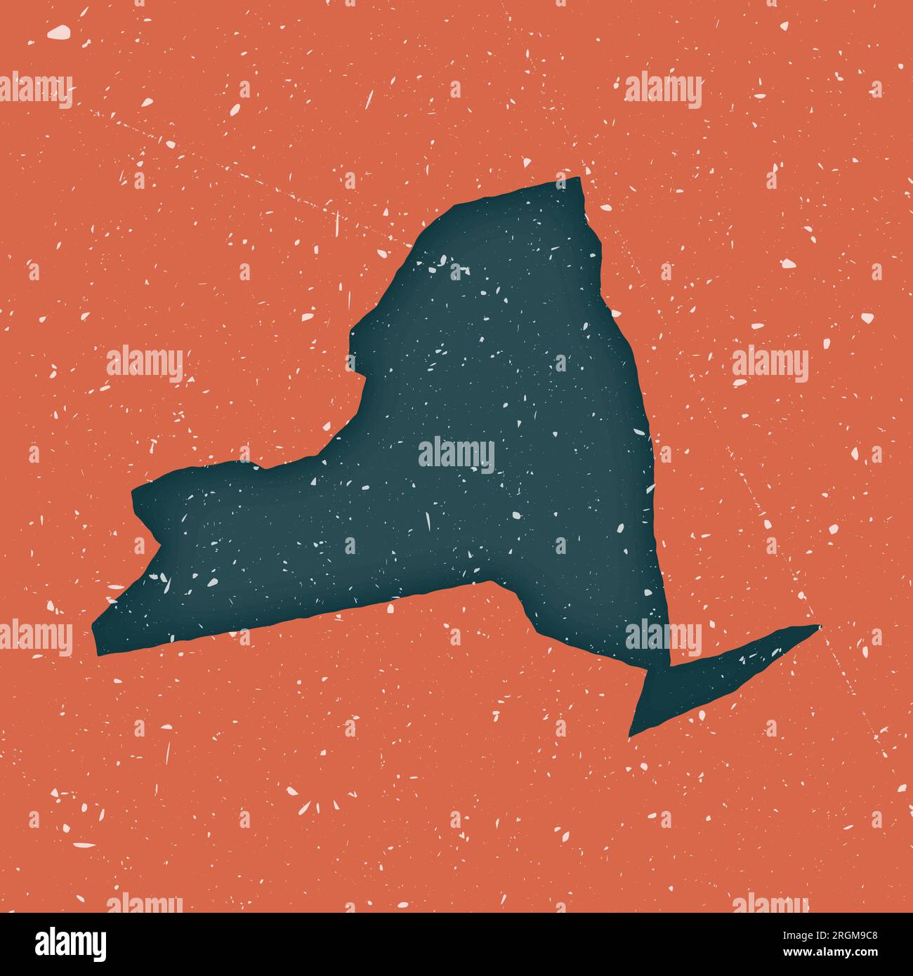 New York vintage map. Grunge map of the us state with distressed