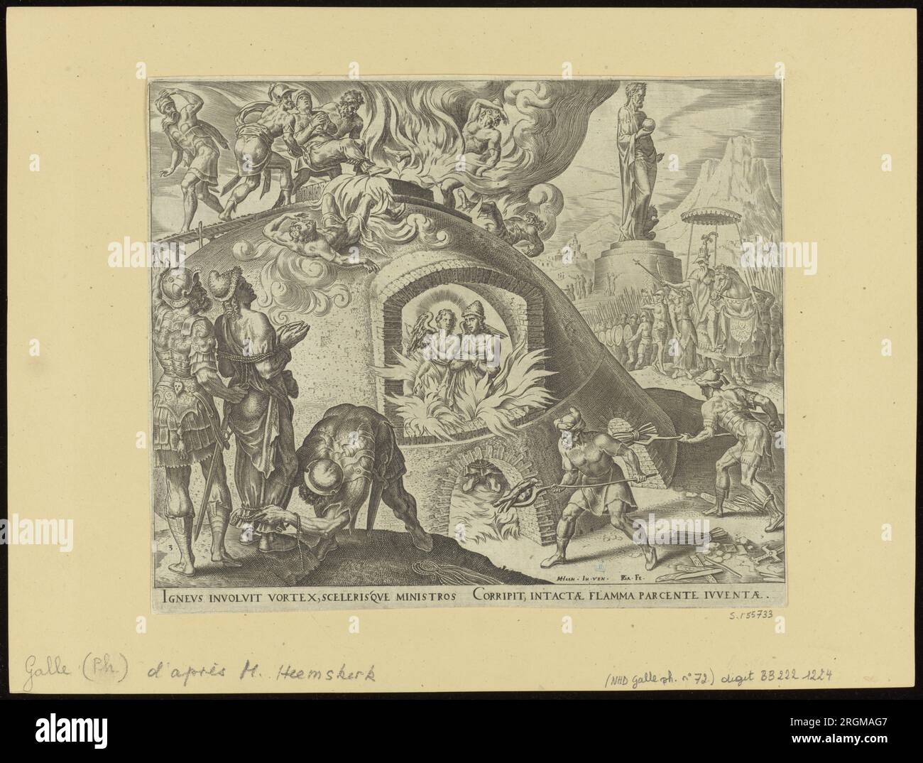 The Three Jews Cast Into the Fiery Furnace 1565 by Maarten van ...